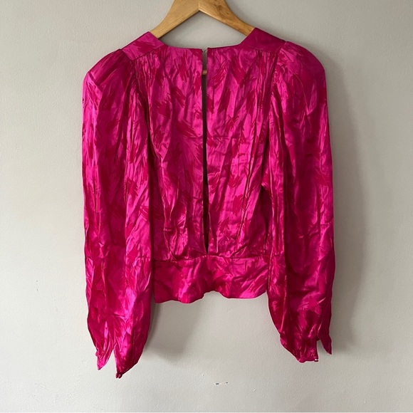 Ronny Kobo Pink Eugina Silk Blend Blouse Small NWOT - Picture 8 of 8